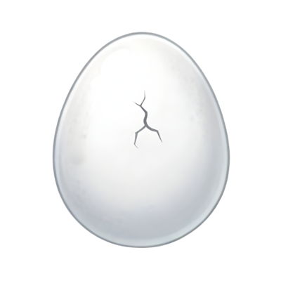 Hatchi's egg, starting to crack
